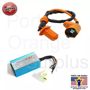Racing performance 6 pins CDI box + Gy6 50cc 150cc Scooter Ignition Coil - Picture 1 of 1