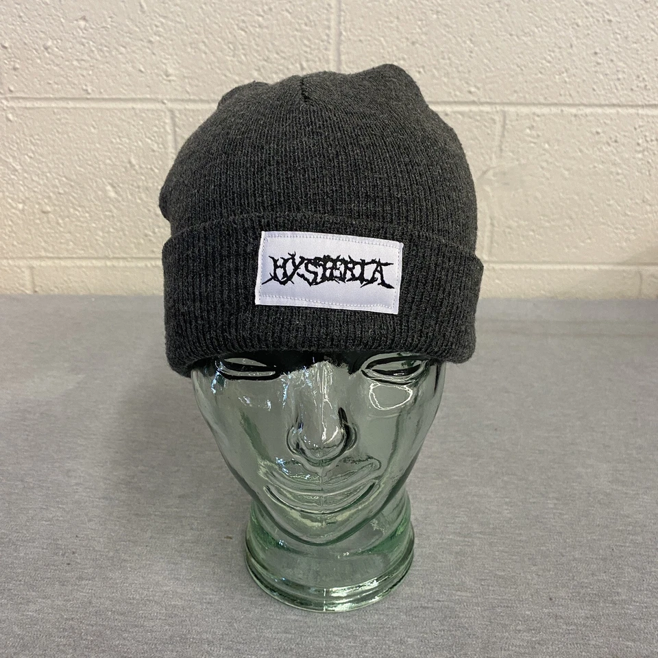 Зимняя шапка-бини Hysteria с хэви-метал лентой - Изображение 1 из 4