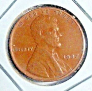 1937 Lincoln Wheat Cents average circulated - Picture 1 of 4