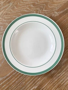 1 Porcellane Tognana Soup/Pasta Bowl White Porcelain Green Rim 9” Italy - Picture 1 of 6