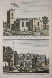 LONDRES - ST. JOHN'S WAPPING & SHADWELL DE B. COLE, PUBLICADO POR MAITLAND 1755. - Imagen 1 de 1