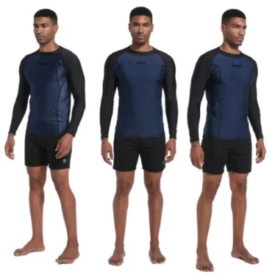 Traje de baño manga larga protector contra erupciones camiseta de surf protección UV secado rápido surf buceo Foto 1 de 4
