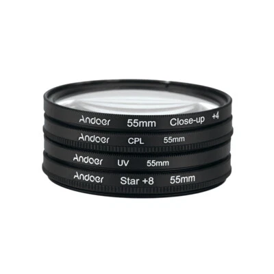 55mm +CPL+Close-+4 +Star 8-Point Circular Filter Kit for Nikon F8Z0 - Image 1 of 4