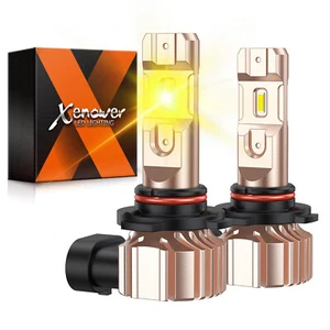  Fog Light Bulbs XF3A H10/9145/9140 10000 Lumen 3000K Amber Yellow Light - Picture 1 of 12