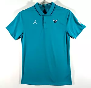 Camisa Polo Charlotte Hornets Nike Jordan Para Hombre Pequeña Verde Azulado Baloncesto NBA Entrenador - Imagen 1 de 15