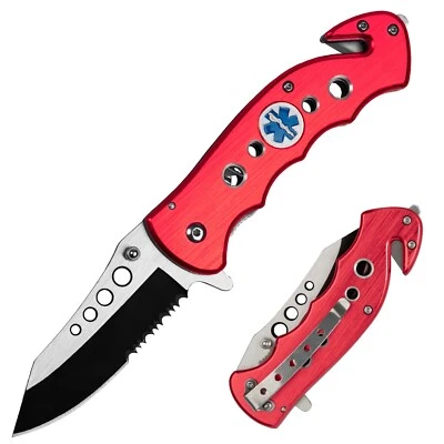 Tactical Spring Opening Pocket Knife 7.8"Heavy Duty Folding Knife for  Survival - Image 1 of 4
