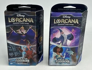 Disney Lorcana Rise of the Floodborn Starter Deck Set de 2 Sellados Nuevos - Imagen 1 de 5