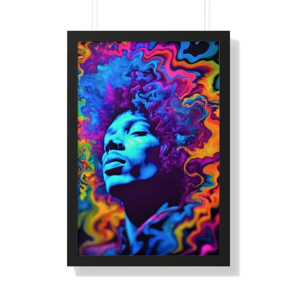 Jimi Hendrix "Psychedelic Dreams" от NGM - постер в рамке - Изображение 1 из 1