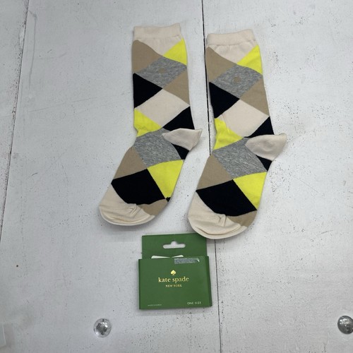 Pantaloni abiti Kate Spade New York crema limone calze donna taglia sistema operativo nuovi