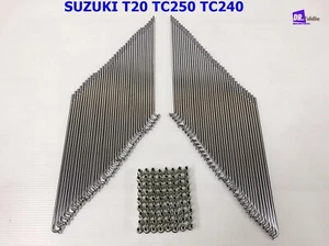 Fit SUZUKI T20 TC250 TC240 FRONT & REAR SPOKE SET CHROME 72Pcs.  #BI5407# - Picture 1 of 7