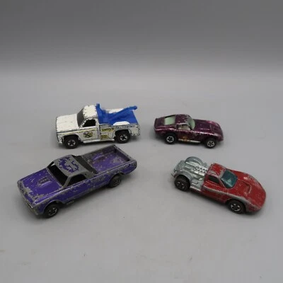 4 vintage Matchbox 60-70s redline cars Tow Truck Fleetside Ferrari Tow Ford MK - Image 1 of 4