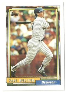 Paul Molitor Milwaukee Brewers #600 - Topps Casi Nuevo-Nuevo Nuevo 1992 - Imagen 1 de 2