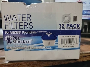 PET STANDARD Water Filters Compatible with VEKEN® 95oz/2.8L Fountain, Pack of 12 - Picture 1 of 6
