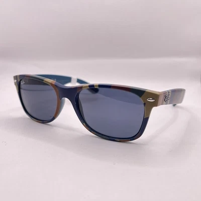 Ray Ban Unisex Nuevo Wayfarer Clásico Cuadrado Borde Completo Gafas de Sol RB2132 Camuflaje/Azul Foto 1 de 4