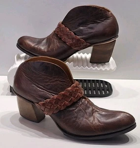Cydwoq Cream Brown Leather Vintage Heel Women's Us 5.5-6 EU 36 Handmade in USA - Picture 1 of 12