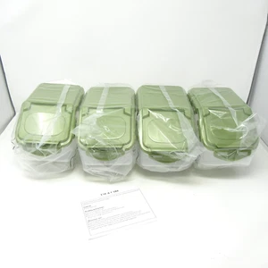 LockNLock Flip Top Pantry Bins Olive Green 2.6 qt Set of 4 NEW qvc Lock&Lock - Picture 1 of 5