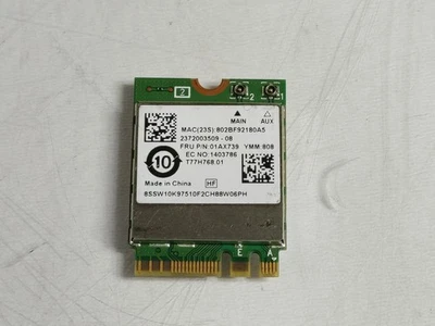Lot of 2 Lenovo 01AX739 RTL8822BE 802.11ac M.2 WiFi Card + Bluetooth 4.2 - Image 1 of 4