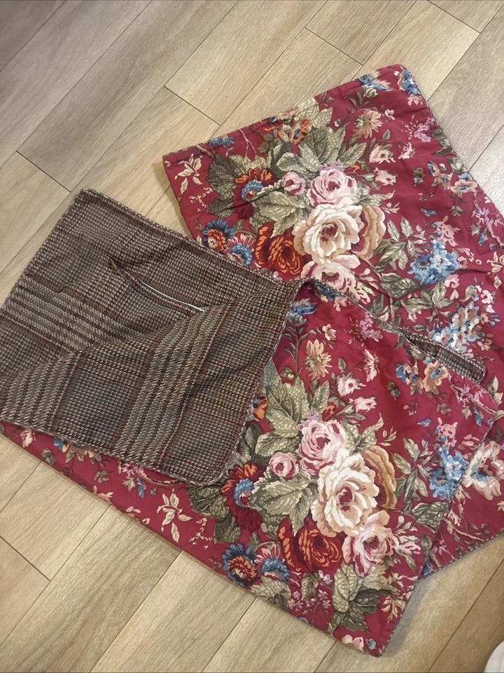Ralph Lauren Chaps Summerton Vermelho Floral Reversível Shams Perfect - Imagem 1 de 4