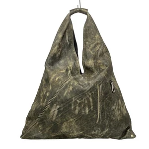Auth MM6 Japanese medium S54WD0039P4792 Dark Gray Calf Leather Shoulder Bag - Picture 1 of 20