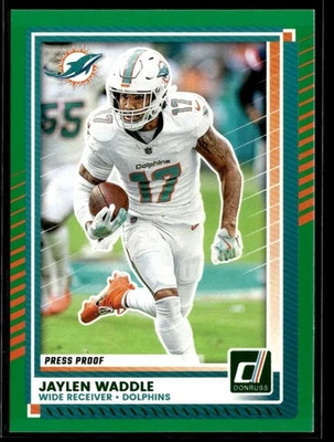 2025 Panini Donruss Football Press Proof Green #233 Jaylen Waddle - Image 1 of 2