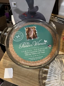 Plat casserole en verre avec couvercle femme pionnière Adeilne 2,5 quart rond NEUF f - Photo 1/3