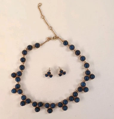 Collar Ann Taylor Lapislázuli Cuentas Redondas Dorado - Tono De Colección Longitud Ajustable Foto 1 de 4