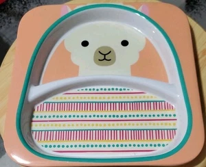 Lama geteilt Mahlzeit Schale Skip Hop Zoo Melamin Abschnitt Teller Kleinkind Kind Kind - Bild 1 von 2