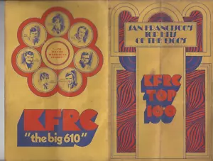 VINTAGE KFRC(San Francisco) BIG 30 HITS & TOP 100 HITS CHARTS - Picture 1 of 3