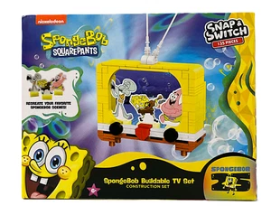 Snap & Switch SpongeBob Squarepants Buildable TV Set Construction Set 135 Pieces - Picture 1 of 2