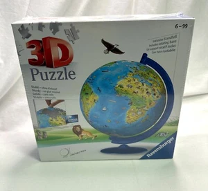 Ravensburger Educational 3D Globe 180 Piece Puzzle with Stand Rotates NEW Sealed - Picture 1 of 7