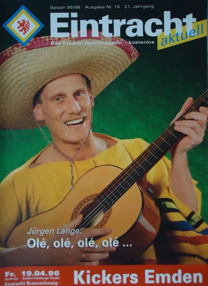 Programm 1995/96 Eintracht Braunschweig - Kickers Emden - Bild 1 von 1