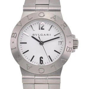 con papel BVLGARI Diagono Sports LCV29S fecha esfera blanca cuarzo damas O#138220 - Imagen 1 de 9