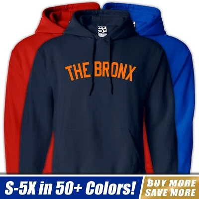 The Bronx Yankee HOODIE New York Sports Jersey NY Streetwear Hooded Sweatshirt  - Image 1 of 3