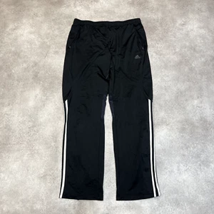 Adidas Clima 365 Track Pants Womens 30" Y2K Straight Leg Sports Joggers, Black - Picture 1 of 12