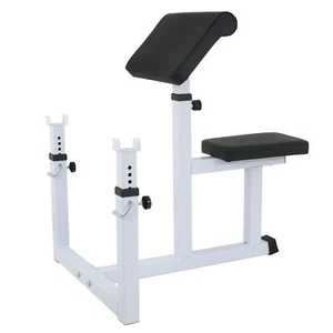 Arm Curl Weight Bench Seated Commercial Adjust Preacher Isolated Dumbbell 550LBS - Picture 1 of 12