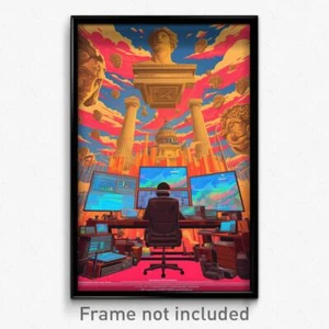 Griechisches Filmposter - Thunderous Stock Trading Floor (Griechenland Film Kunst Druck) - Bild 1 von 1