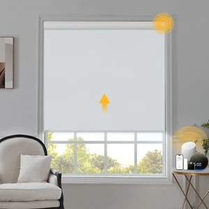 Motorized Blinds with Remote, Smart Blinds for Window, Blackout Roller Shades, C - Picture 1 of 9