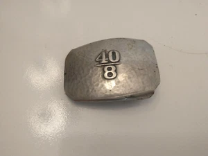 Braxton Vintage Military Plated Belt Bucket Marked "40/8" - Bild 1 von 3