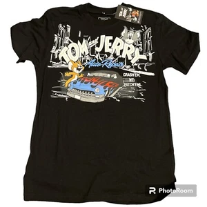 Tom and Jerry Auto Repair T-Shirt Size S (8) – Black Vintage Cartoon Graphic Tee - Picture 1 of 3