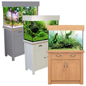 AquaOne OakStyle 145 Shade Aquarium & Cabinet Oak Style Fish Tank - Picture 1 of 4