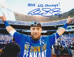 ALEX GORDON  KANSAS CITY ROYALS  2015 WS CHAMPS   ACTION SIGNED 8x10 - Picture 1 of 1