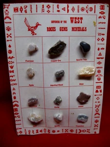 VINTAGE SOUVENIRS OF THE WEST ROCKS GEMS MINERALS COLLECTION - LOT OF 12 - Picture 1 of 1