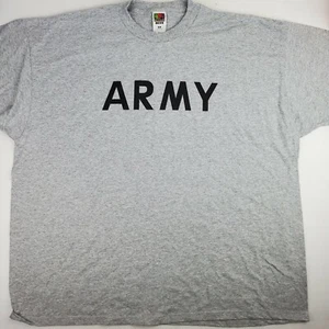 Fruit Of The Loom Best Army Gray T-shirt Sz 3XL Excellent Condition - Picture 1 of 4