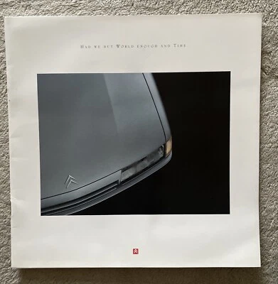 CITROEN RANGE 1993 Sales Brochure/Mail shot. Andrew Marvell poetry theme - Image 1 of 3