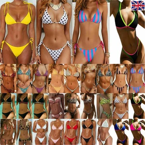 Lady Brazilian Bikini Set Swimsuit Bathing Suit Swimwear Swimming Costume Beach- - Picture 1 of 20