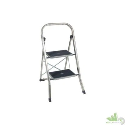 SGABELLO SCALA SCALETTA ALLUMINIO DOMESTICA 2 GRADINI LARGHI DOMESTICA CASA JOKE - Immagine 1 di 2