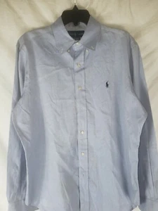 Ralph Lauren Mens 16 34/35 Light Blue Long Sleeve Button Down Dress Shirt... - Picture 1 of 4