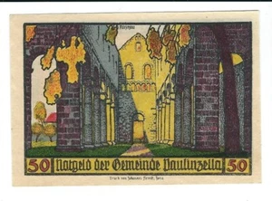 Notgeld - Paulinzella- Gemeinde Paulinzella - 50 Pfennig - 1921 - Picture 1 of 2