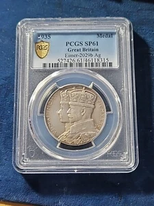 1935 G.B. George V Silver Jubilee Medal PCGS SP62 Silver - Picture 1 of 2