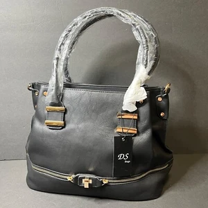 DS Bags schwarz Doppelfach Schulter- oder Doppelhenkeltasche - Bild 1 von 13
